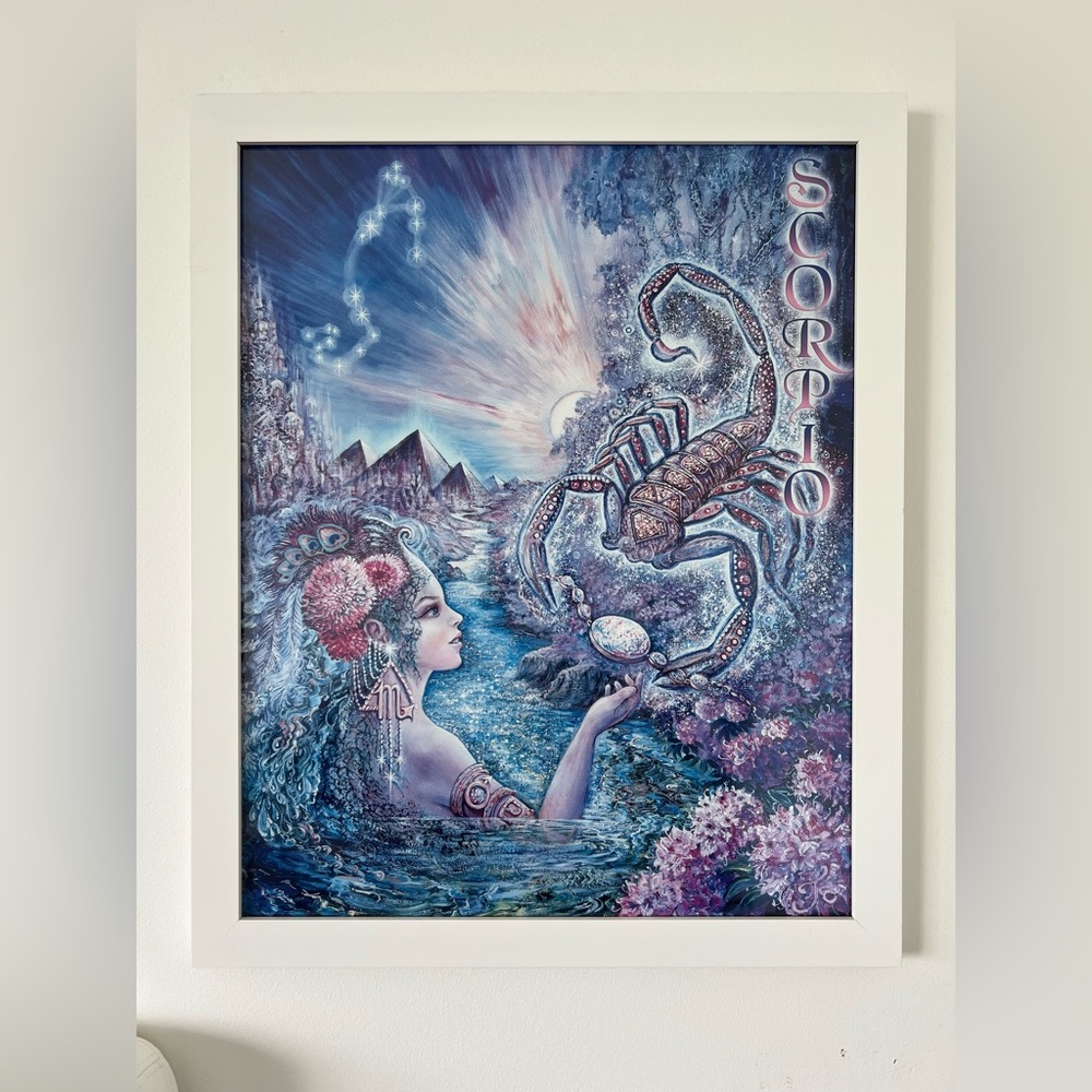 Astrology poster, framed